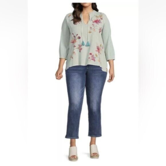 Johnny Was Viviana Effortless Scarf Blouse - Picture 1 of 6